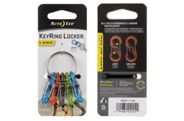 Image of Nite Ize KeyRing Locker S-Biner, Assorted, KRGP-11-R3