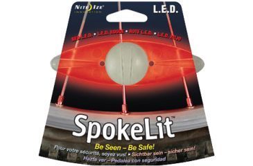 Image of Nite Ize SpokeLit LED Bike Wheel Safety Light, Red, 353473