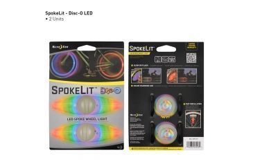 Image of Nite Ize SpokeLit LED Bike Wheel Safety Light, Disco, Pack of 2, SKL-2PK-07