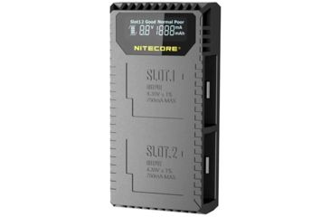 Image of Nitecore Battery Charger, GoPro Hero 5 Black Li-ion, 2 Channels, 750 mA Max Charge Current, Black, UGP5