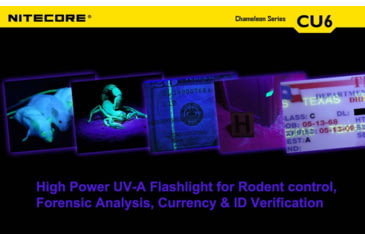 Image of Nitecore CU6 UV and White Dual LED Flashlight, Black, 6952506401239