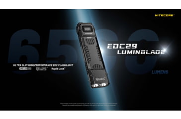 Image of Nitecore EDC29 Lithium Ion 6500 Lumens Flat LED Flashlight, Black, EDC29