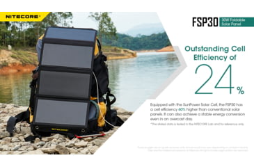 Image of Nitecore FSP30 30W Foldable Solar Panel, Black, CHG-NITE-FSP30