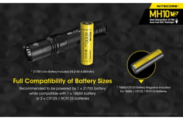 Image of Nitecore MH10 v2 1200 Lumen USB-C Rechargeable Flashlight, Black, 6952506405978