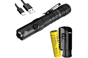 Image of Nitecore MH12 v2 1200 Lumen USB-C Rechargeable Flashlight with 5000mAh Battery, Black, 6952506405985