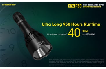 Image of Nitecore NEW P30 1000 Lumen 676 Yard Long Throw Hunting Flashlight, Black, 6952506405534