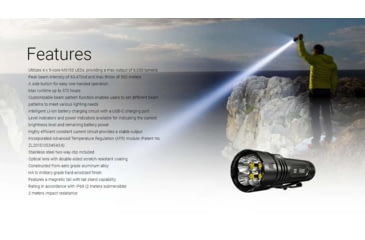 Image of Nitecore EX7 USB-C Rechargeable 6000 Lumens LED Flashlight