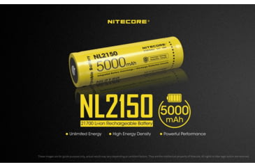 Image of Nitecore NL2150 21700 5000mAh Rechargeable Li-ion Battery, Yellow, 6952506492848