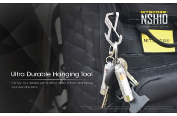 Image of Nitecore NSH10 Titanium Carabiner Multi-Tool, Silver, 6952506493692