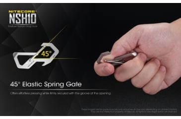 Image of Nitecore NSH10 Titanium Carabiner Multi-Tool, Silver, 6952506493692