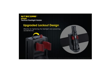 Image of Nitecore NTH25 Rotary Flashlight Holster with Adjustable Belt Clip, Black, 6952506493265