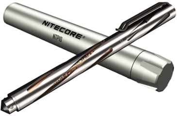 Image of Nitecore NTP10 Titanium Tactical Pen w/Tungsten Steel Tip, Silver, 6952506401338