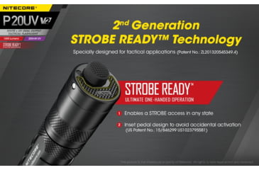 Image of Nitecore P20UV V2 1000 Lumen LED Flashlight, Black, 6952506406401