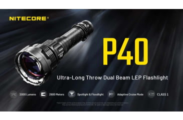 Image of Nitecore P40 3171 Yards Ultra Long Throwing USB-C Rechargeable 2000 Lumens LED Flashlight