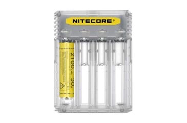 Image of Nitecore Q4 4-Bay Quick Charger for Li-Ion, IMR Batteries, Lemonade DIM NITECORE-Q4-WHITE