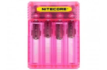 Image of Nitecore Q4 4-Bay Quick Charger for Li-Ion, IMR Batteries, Pinky Peach, Q4-PINK