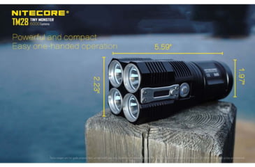 Image of Nitecore TM28 Tiny Monster 6000 Lumen Quad Ray Flashlight, Black, 6952506402953