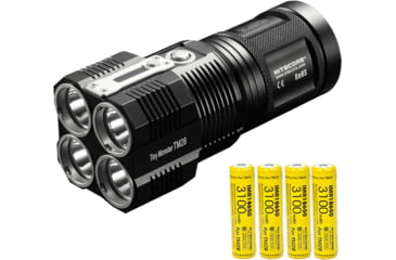 Image of Nitecore TM28 Tiny Monster 6000 Lumen Quad Ray Flashlight, Black, 6952506402953