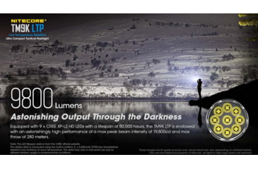 Image of Nitecore TM9K LTP 9800 Lumen Low Temperature Rechargeable Flashlight, Black, 6952506407118