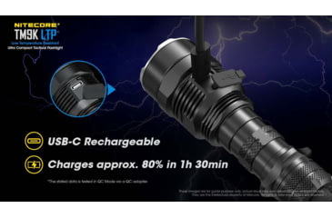 Image of Nitecore TM9K LTP 9800 Lumen Low Temperature Rechargeable Flashlight, Black, 6952506407118