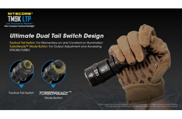 Image of Nitecore TM9K LTP 9800 Lumen Low Temperature Rechargeable Flashlight, Black, 6952506407118