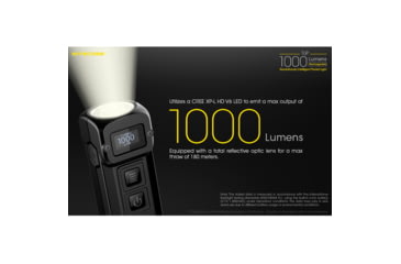 Image of Nitecore TUP 1 x 3.7V Li-ion CREE XP-L HD V6 LED Keychain Flashlight, 1000 Lumen, Black, 6952506404940
