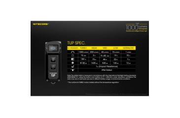 Image of Nitecore TUP 1 x 3.7V Li-ion CREE XP-L HD V6 LED Keychain Flashlight, 1000 Lumen, Black, 6952506404940