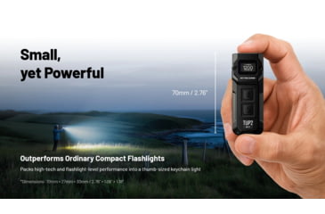 Image of Nitecore TUP2 MCT Rechargeable Keychain EDC Lithium Ion 1200 Lumens LED Flashlight, Black, 6952506409501