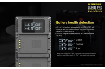 Image of Nitecore ULM10 Pro Digital QuickCharge 2.0 USB Battery Charger for Leica BP-SCL5 Batteries, Black, 6952506492725