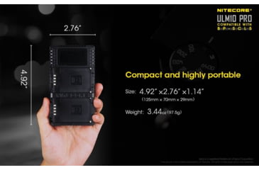 Image of Nitecore ULM10 Pro Digital QuickCharge 2.0 USB Battery Charger for Leica BP-SCL5 Batteries, Black, 6952506492725