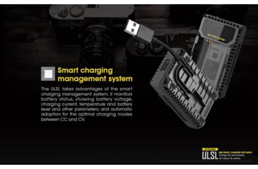 Image of Nitecore ULSL Leica Digital USB Battery Charger for BP-SCL4 Camera Batteries, Black, 6952506491834
