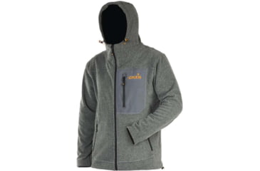 Image of Norfin Fleece Jacket w/ Hood Onyx - Men's, Grey, Extra Large, 450004-XL