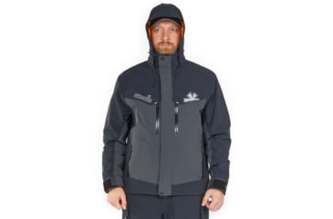 Image of Norfin Rebel Pro Insulated Gray Rain Jacket - Men's, Gray, Large, 596003-L