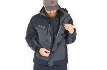 Image of Norfin Rebel Pro Insulated Gray Rain Jacket - Men's, Gray, Large, 596003-L