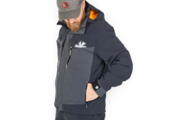 Image of Norfin Rebel Pro Insulated Gray Rain Jacket - Men's, Gray, Large, 596003-L