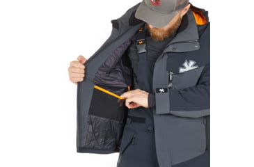 Image of Norfin Rebel Pro Insulated Gray Rain Jacket - Men's, Gray, Large, 596003-L