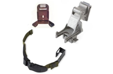 Image of Norotos Front Bracket &amp; Strap Assy for STD HM, PASGT, Black, One Size, 1888010