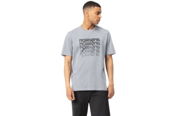 Image of Norrona Bolder T-Shirt - Men's, Grey Melange, Medium, 3403-22 8870 M