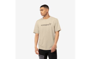Image of Norrona /29 Cotton Norrna Viking T-Shirt - Mens, Pure Cashmere, Large, 3422-21-9001-L