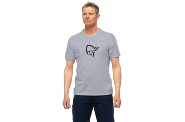 Image of Norrona /29 Cotton Wood Viking T-Shirt - Mens, Grey Melange, Medium, 7042698459589
