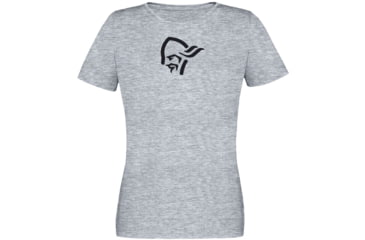 Image of Norrona /29 Cotton Wood Viking T-Shirt - Womens, Grey Melange, Medium, 7042698459749