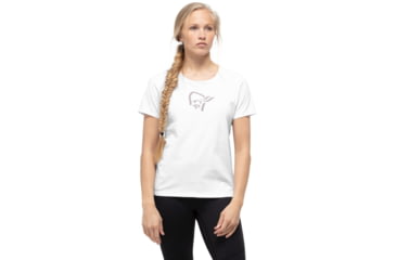 Image of Norrona /29 Cotton Wood Viking T-Shirt - Womens, Pure White, Extra Small, 7042698459800