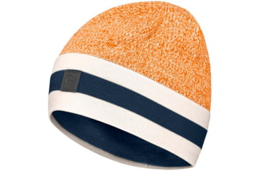 Image of Norrona /29 Marl Knit Stripe Wool Beanie, Orange Popsicle, One Size, 7042698463487