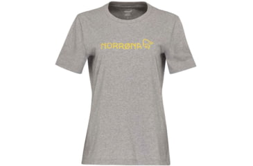 Image of Norrona Big Stitch T-Shirt - Womens, Grey Melange, Small, 3407-23 8870 S
