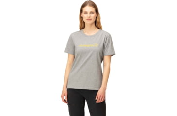Image of Norrona Big Stitch T-Shirt - Womens, Grey Melange, Small, 3407-23 8870 S