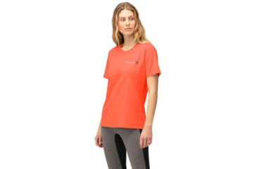 Image of Norrona Duotone T-Shirt - Womens, Orange Alert, Large, 3410-22 5620 L