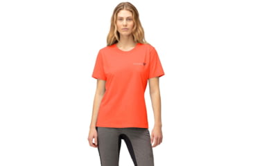 Image of Norrona Duotone T-Shirt - Womens, Orange Alert, Large, 3410-22 5620 L