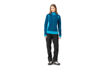 Image of Norrona Falketind Alpha120 Zip Hood - Womens, Aquarius/Mykonos Blue, Small, 1873-20-2380-S