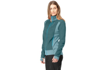 Image of Norrona Falketind Alpha120 Zip Hood - Womens, North Atlantic/Tourmaline, Medium, 7042698458667