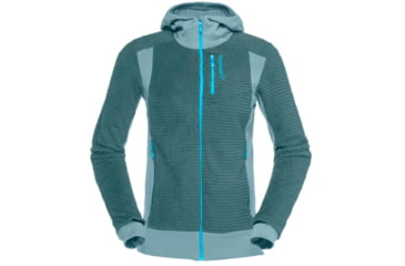 Image of Norrona Falketind Alpha120 Zip Hood - Womens, North Atlantic/Tourmaline, Medium, 7042698458667